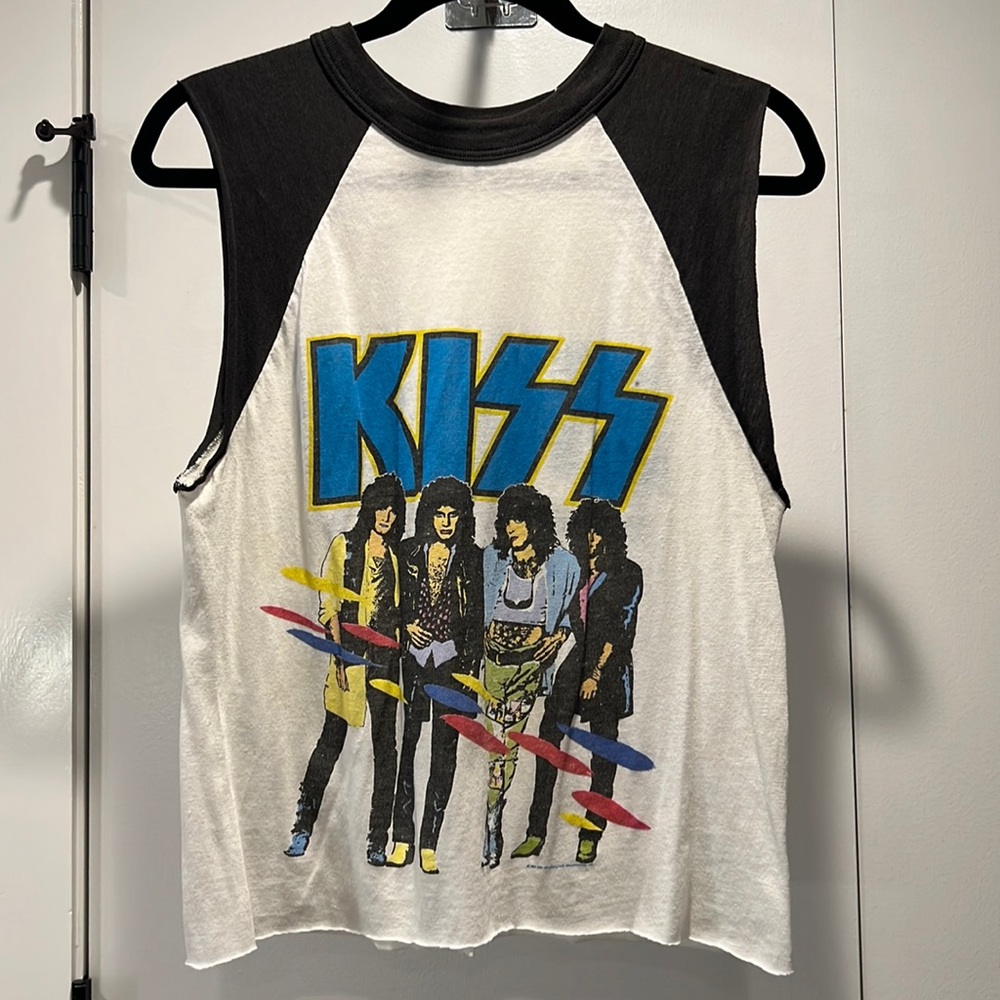 Vintage real KISS rock concert tank top